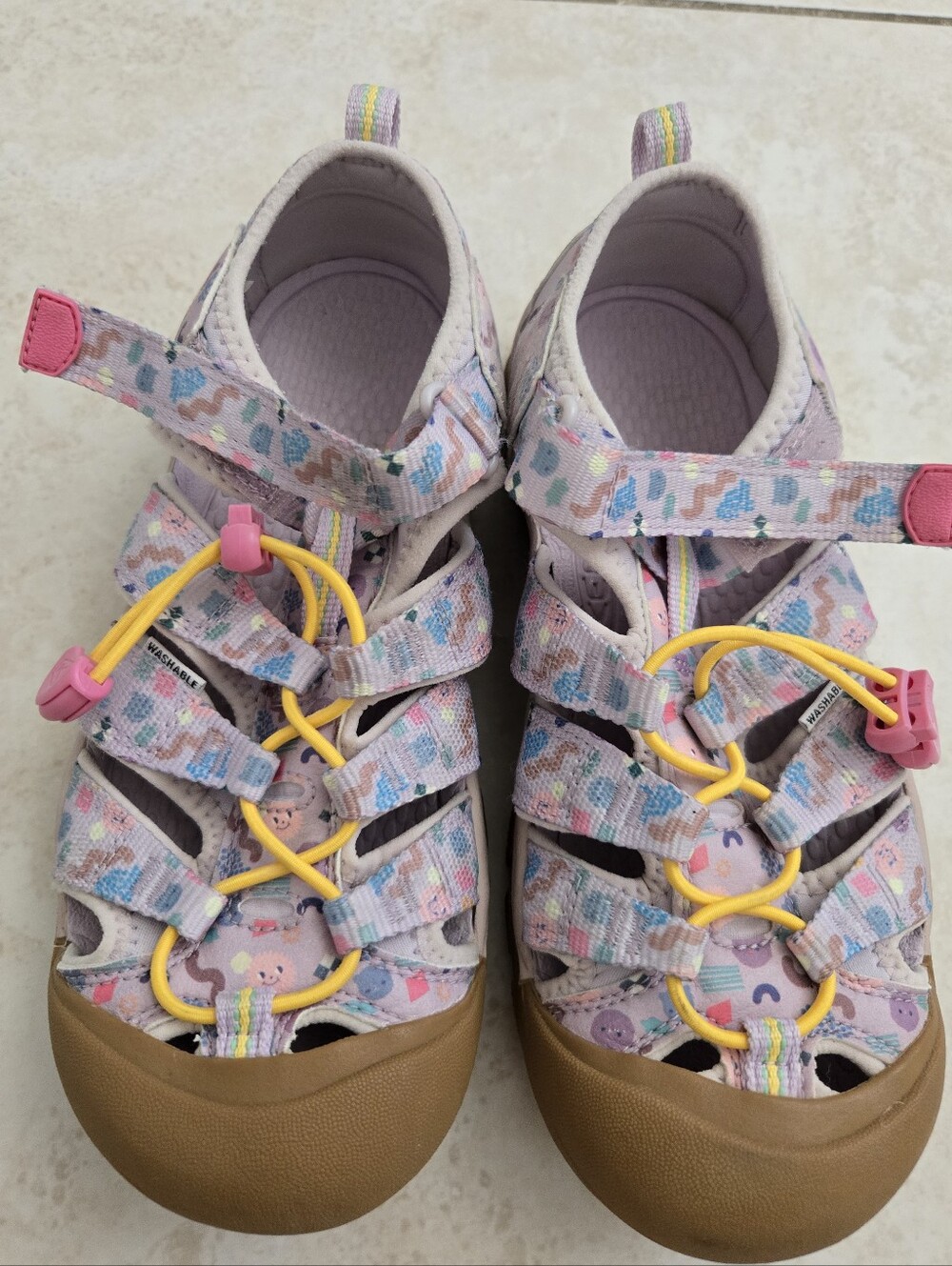 Keen  Sandal Pink Tan Purple Brown Yellow Size 4  Water Hiking